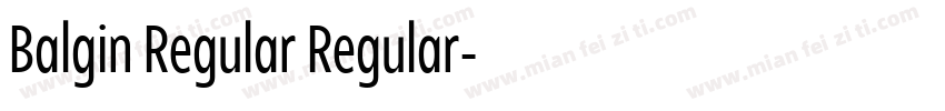 Balgin Regular Regular字体转换